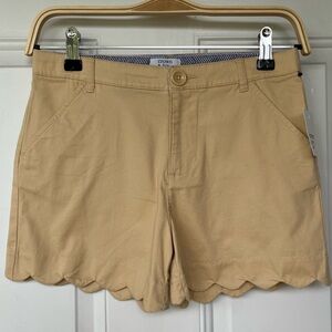 •Crown & Ivy• NWT Khaki Girls Shorts - Size 14